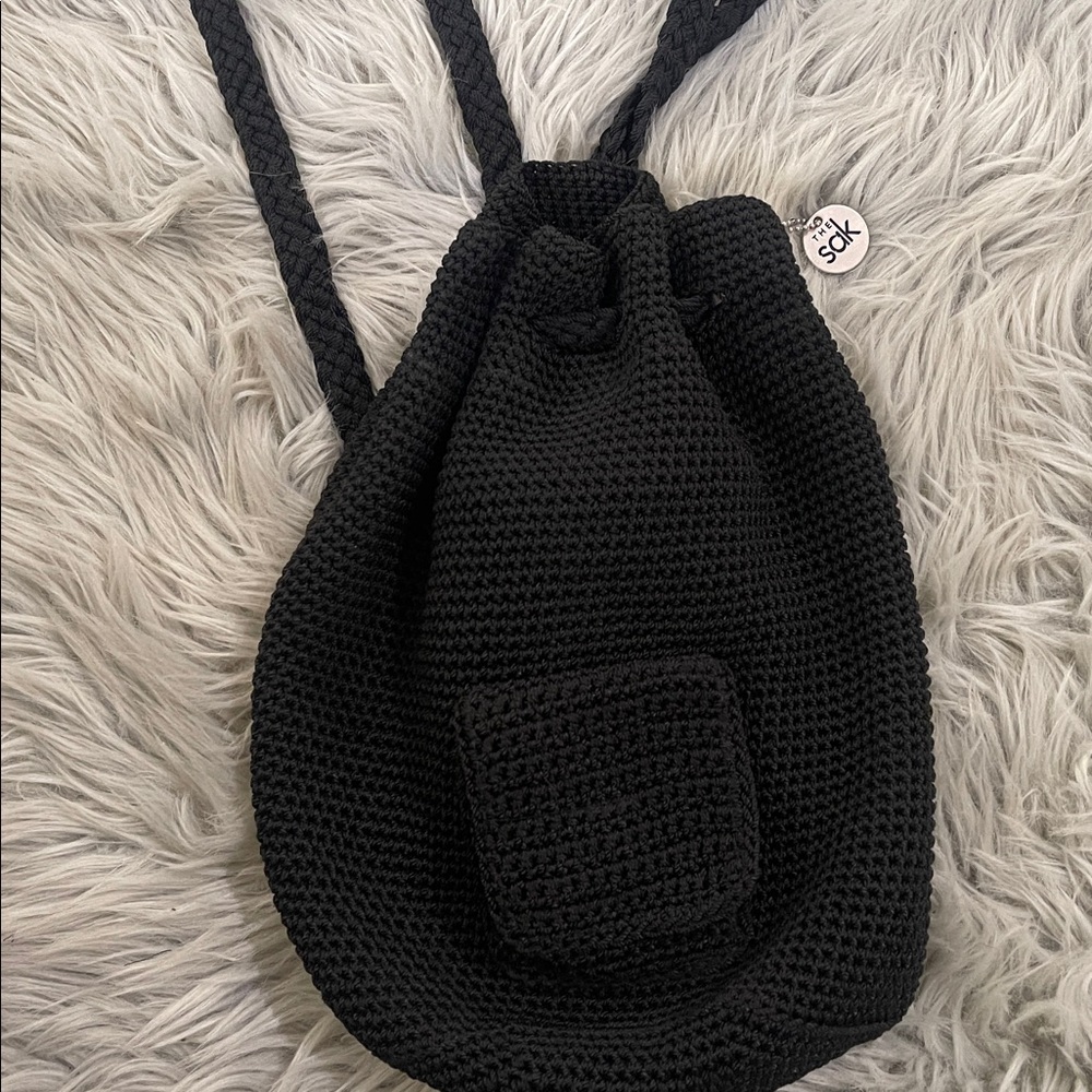 The Sak Black Crochet backpack - Picture 2 of 4